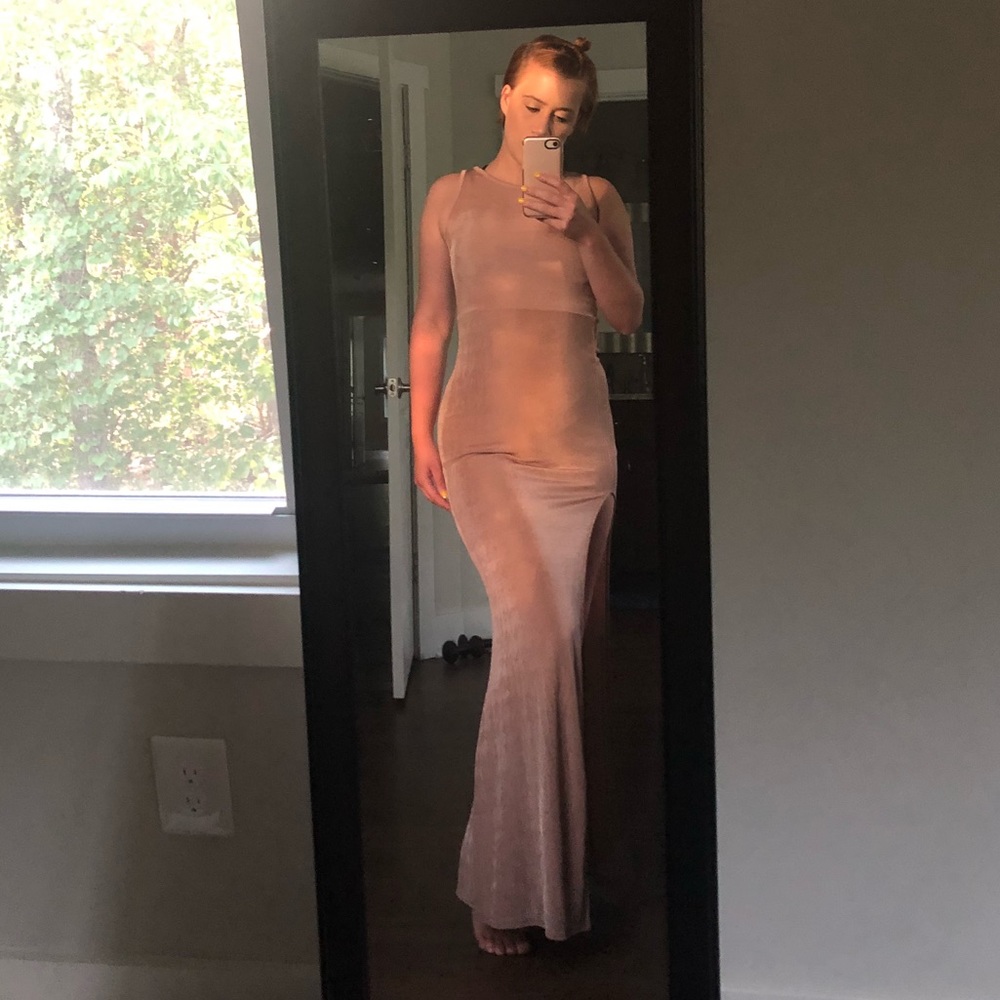 Floor length Nasty Gal semi sheer dress - Picture 1 of 8